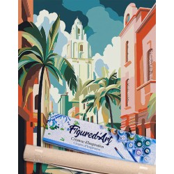 Peinture par numéros 40x50cm sur toile roulée - Cuba Art déco