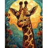 Peinture par numéros 40x50cm sur toile roulée - Girafe Art déco