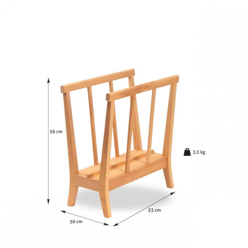 Porte-cartons Cannes, petit porte-carton à dessin en bois