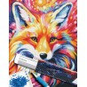 Broderie diamant 40x50cm sur toile roulée - Renard coloré