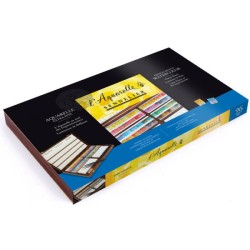 Coffret bois aquarelle extra-fine Sennelier de 96 1/2 godets