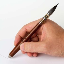 Pinceau aquarelle en petit-gris pur et pointe en métal Da Vinci 