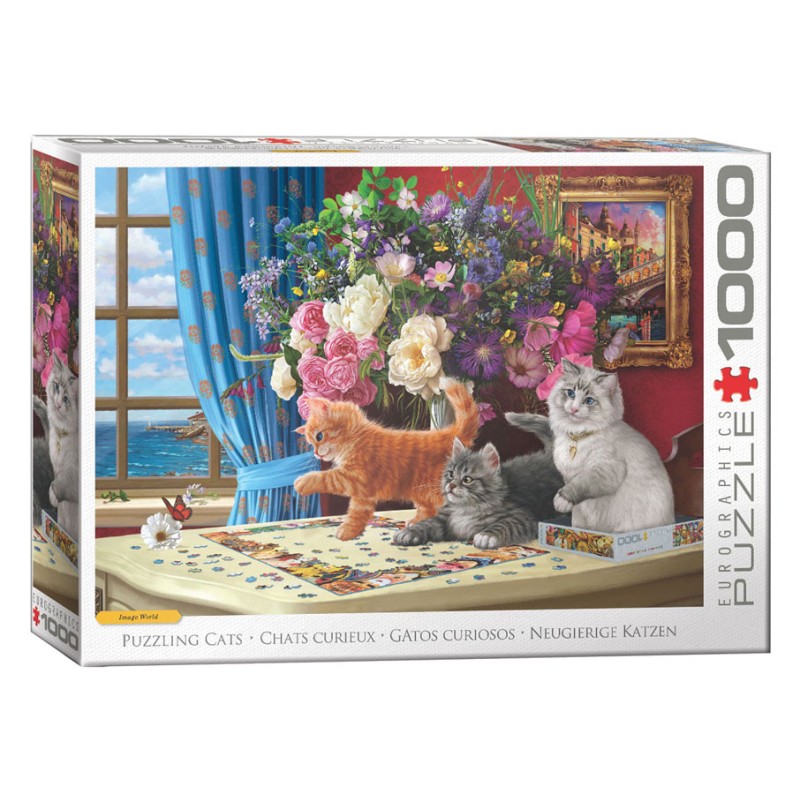 Puzzle 1000 pièces - Chats curieux, de Image World
