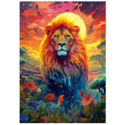 Puzzle 500 pièces - Regard majestueux du lion
