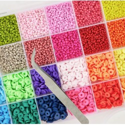 Set DIY perles assorties et fil élastique - Tropical Mix 