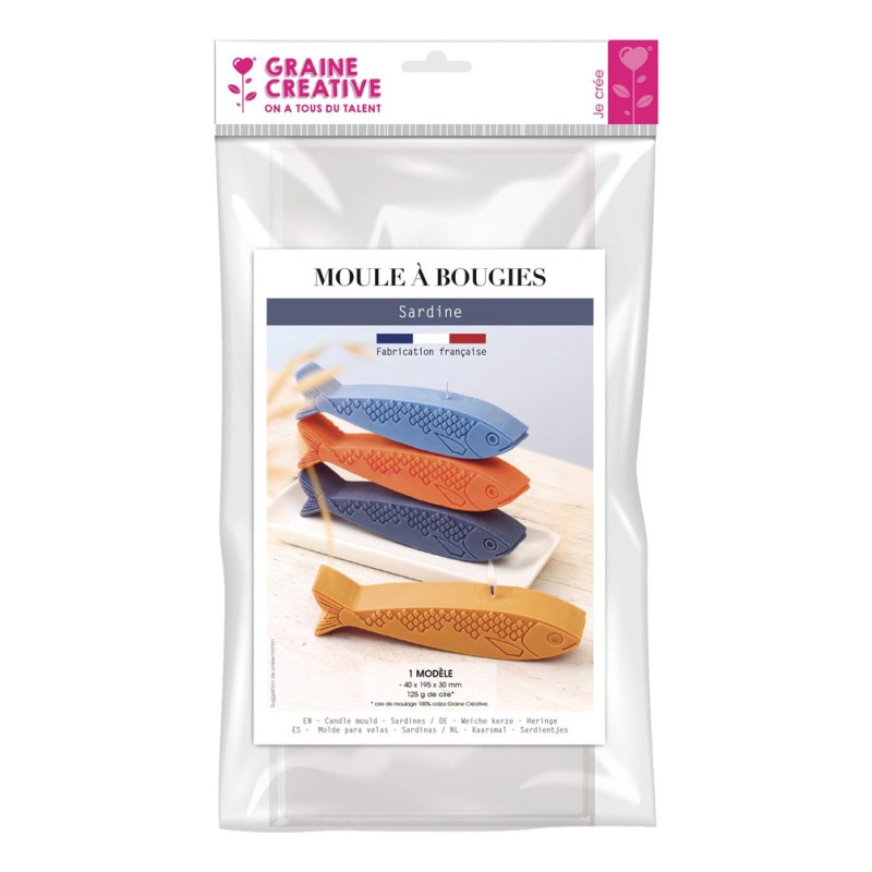 Moule à bougies thermoforme - Sardine