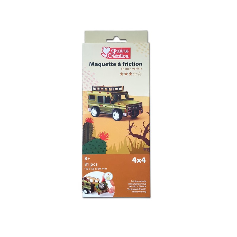 Maquette 3D en bois à friction - 4x4