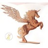 Maquette 3D en bois - Licorne ailée