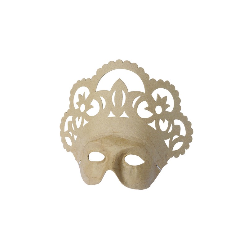 Masque Reine en papier maché - 10x26.5x21.5cm