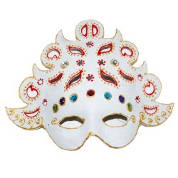 Masque Baroque en papier maché - 8x25x21cm