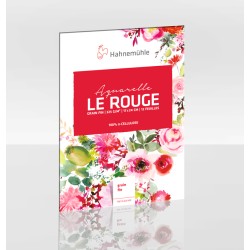 Bloc aquarelle Le Rouge grain fin 325g/m², 12 fls collées