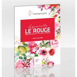Bloc aquarelle Le Rouge grain fin 325g/m², 12 fls collées