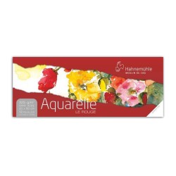 Bloc aquarelle Le Rouge grain fin 325g/m², 12 fls collées