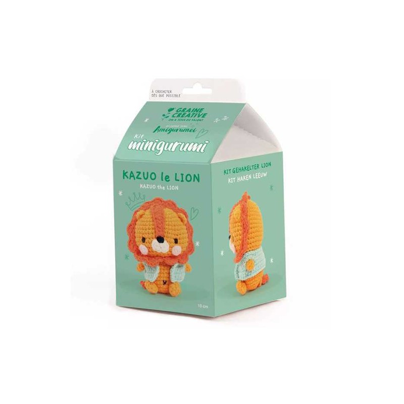 Kit crochet Minigurumi - Kazuo le lion