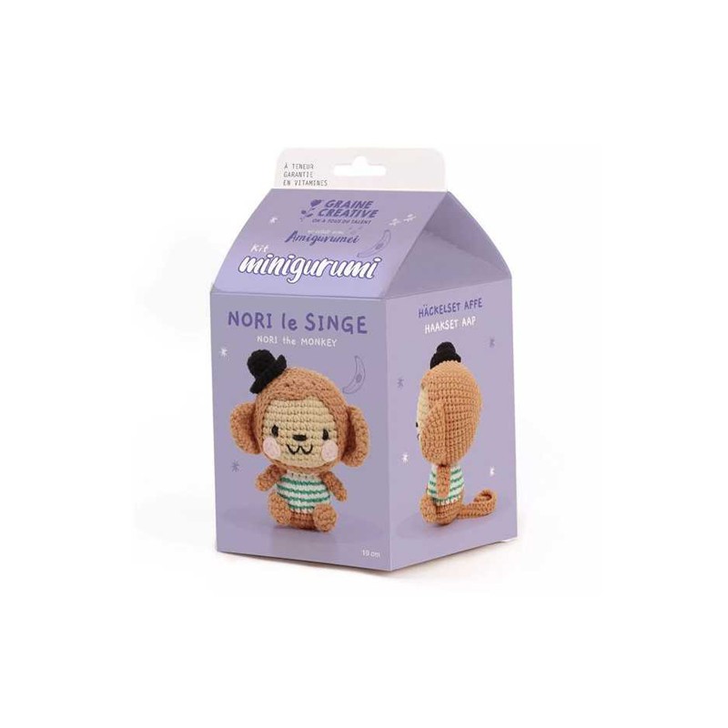 Kit crochet Minigurumi - Nori le singe