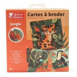 Kit Cartes à broder - Jungle