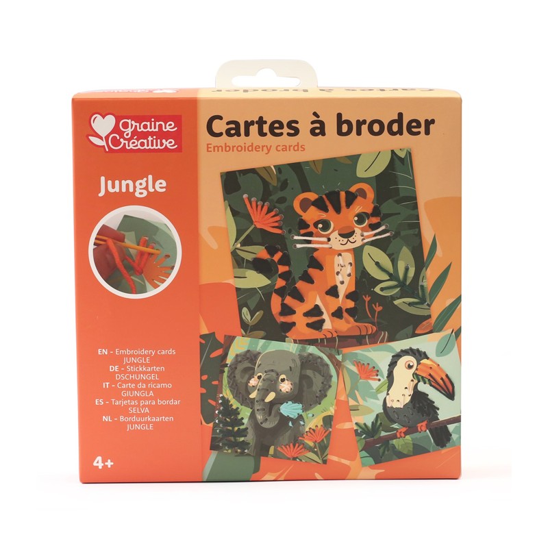 Kit Cartes à broder - Jungle