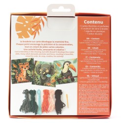 Kit Cartes à broder - Jungle