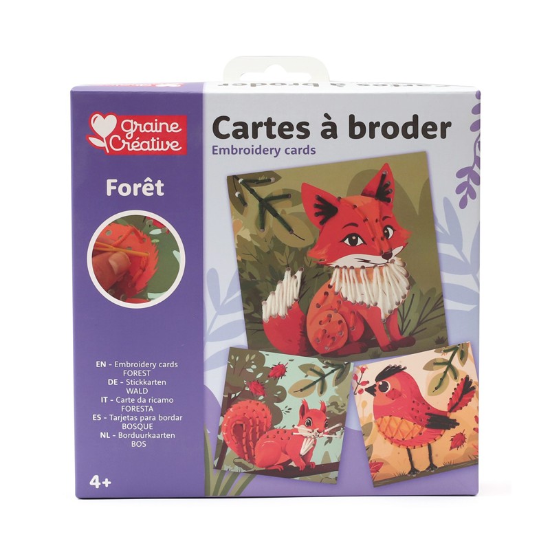 Kit Cartes à broder - Forêt