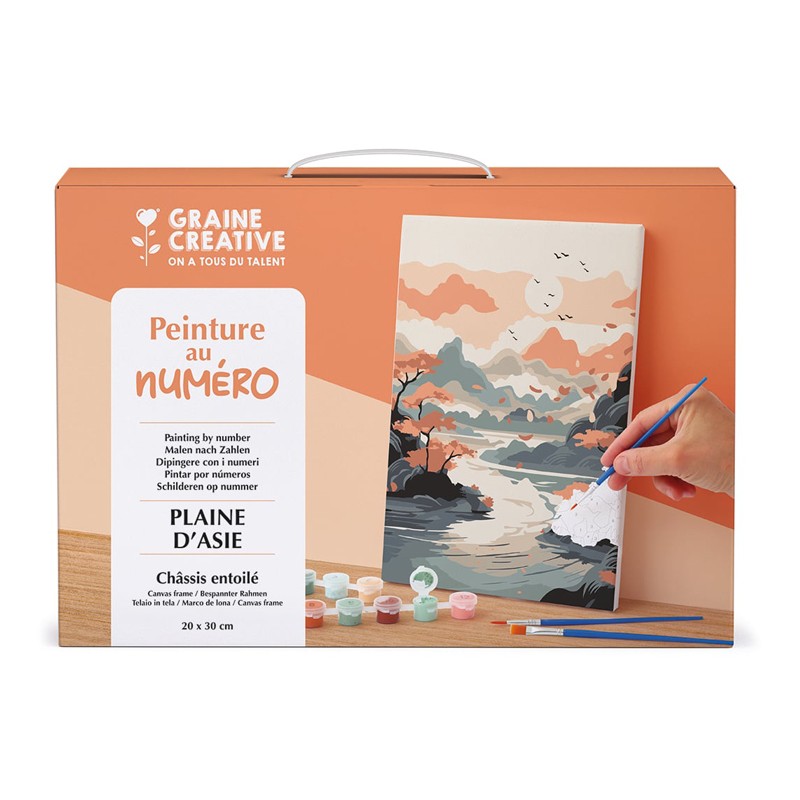 Peinture par numéro 20x30cm - Plaine d'Asie