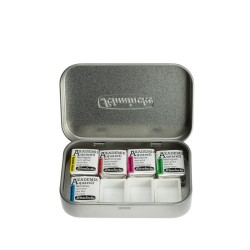 Boîte aquarelle fine Akademie couleurs Néon x5 demi-godets - édition limitée