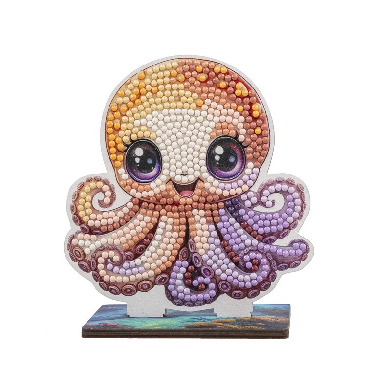 Kit figurine à diamanter Crystal Art - Collection océan, Octopus