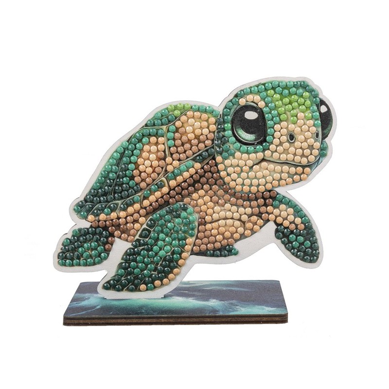 Kit figurine à diamanter Crystal Art - Collection océan, Tortue