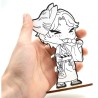 Kit figurine en bois à colorier Graph'It, collection Manga Chibis - Matsuri