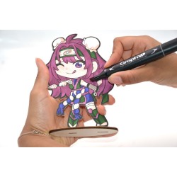 Kit figurine en bois à colorier Graph'It, collection Manga Chibis - Kunoichi