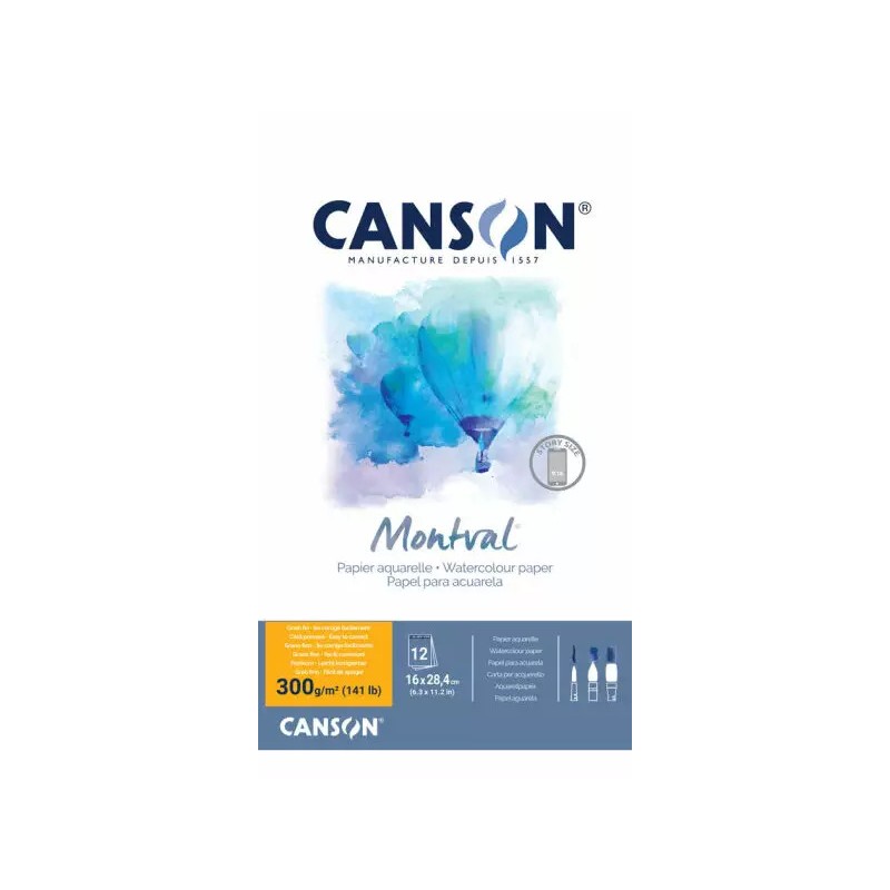 Bloc Maxi aquarelle Montval grain fin 300 g/m²