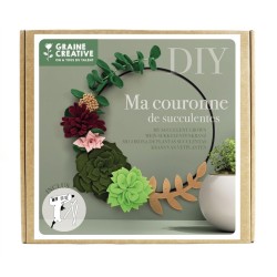 Kit DIY Feutrine - Ma couronne de succulentes