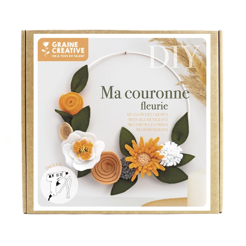 Kit DIY Feutrine - Ma couronne fleurie