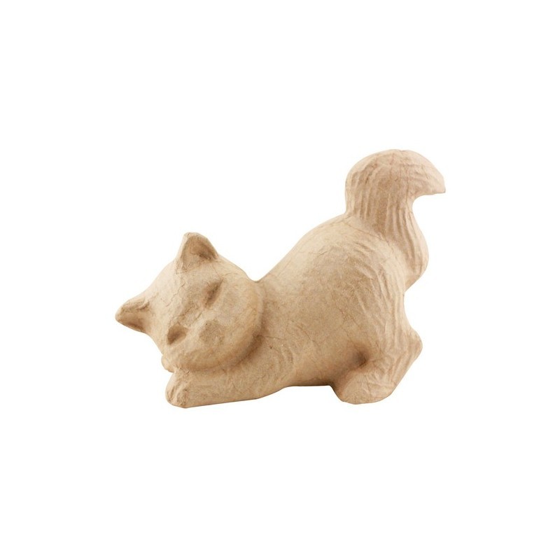 Chat songeur en papier maché - 200x150x105mm