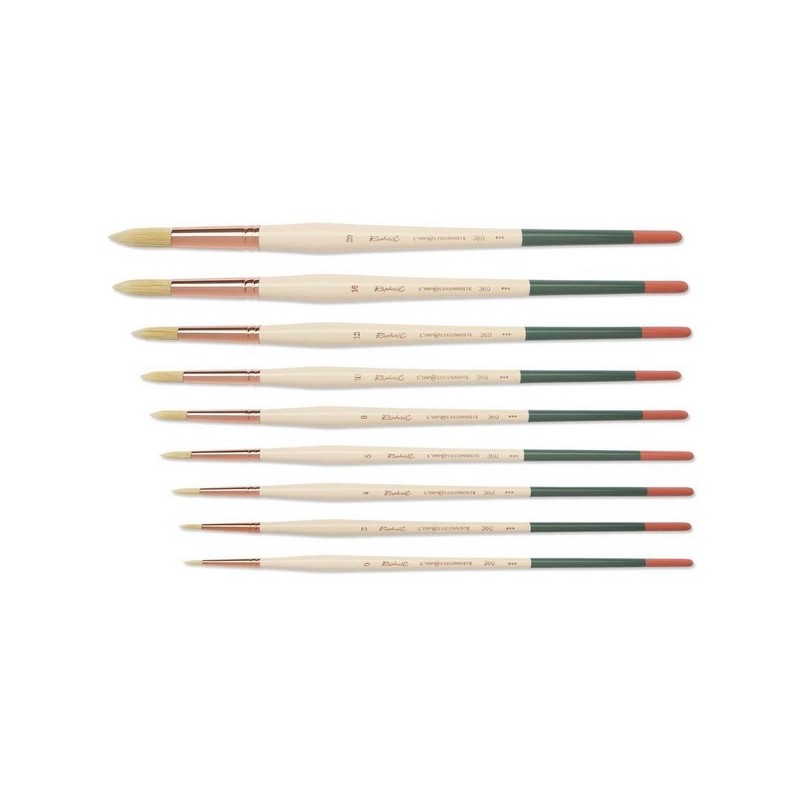 Pinceau rond L'impressionniste en soie synthétique, série 360