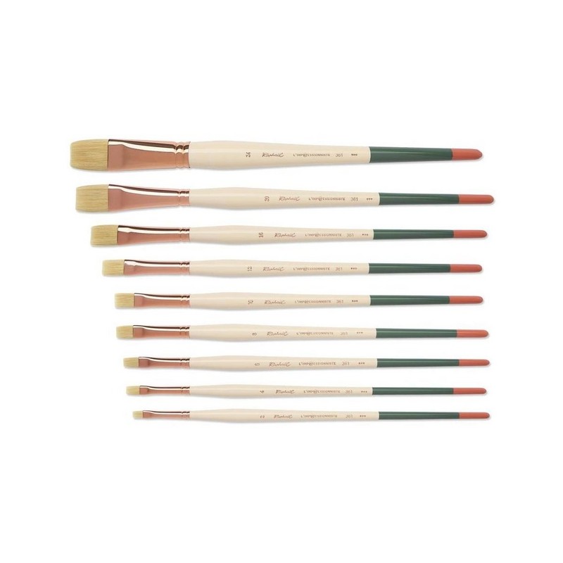 Pinceau plat L'impressionniste en soie synthétique, série 361