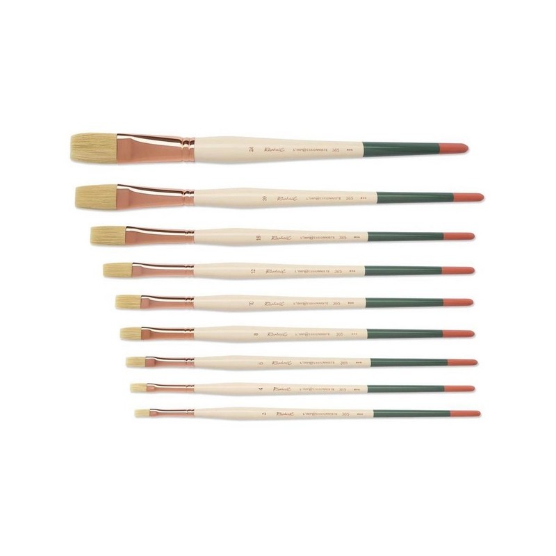 Pinceau plat long L'impressionniste en soie synthétique, série 365