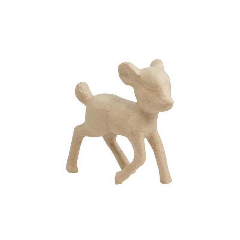 Faon en papier maché - 16.5x6.8x17.5cm