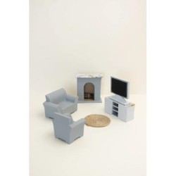 Set de 6 miniatures Salon en papier mâché