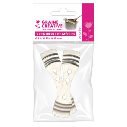 Centreurs de mèches à bougie en métal x2pcs