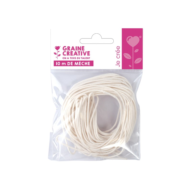 Mèche de bougie sans paraffine x 10m