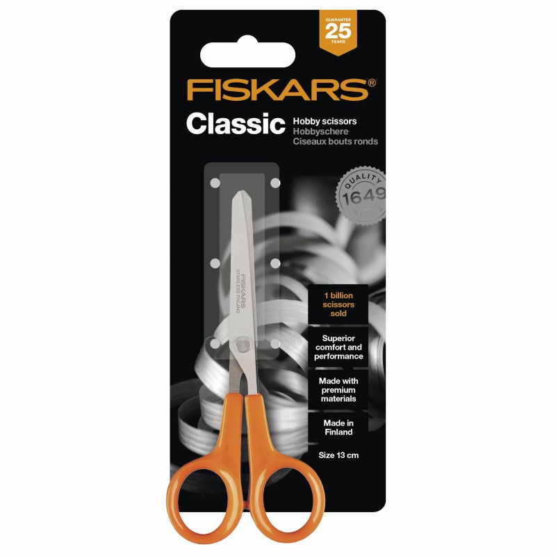 Ciseaux à bouts ronds ambidextres Classic Fiskars - 13 cm