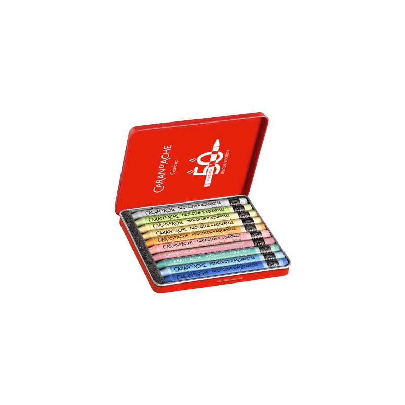 Coffret de 10 craies aquarellables Néocolor II - Edition 50 Ans