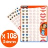 Gommettes Parties du visage x108 pcs