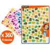 Gommettes Mosaïques 4 camaïeux de couleurs x360 pcs