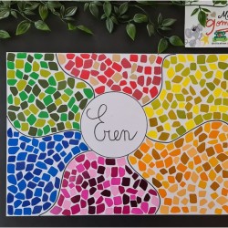 Gommettes Mosaïques 4 camaïeux de couleurs x360 pcs