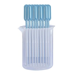 Lot de 10 pipettes graduées 3 ml + 1 bescher gradué