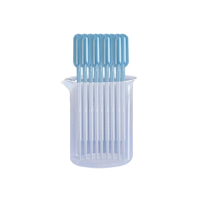 Lot de 10 pipettes graduées 3 ml + 1 bescher gradué