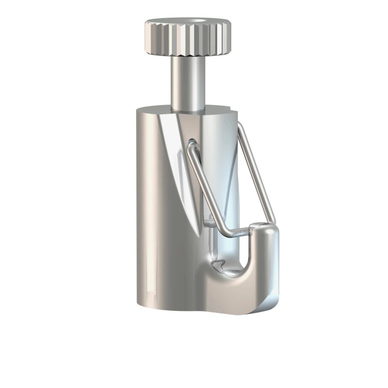 Crochet sécurité autobloquant 15 kg pour câble et fil 2 mm