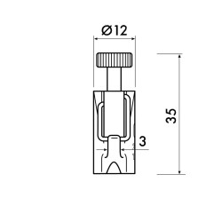 Crochet sécurité autobloquant 15 kg pour câble et fil 2 mm