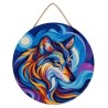 Peinture par numéros "Loup" sur disque bois